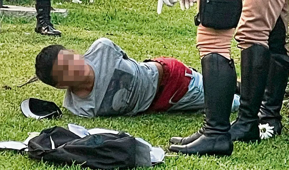 Tiene 14 años. El lunes, a plena luz de día, este menor disparó ocho veces sobre un hombre al que había seguido hasta una tienda de repuestos, en San Miguel. Foto: difusión