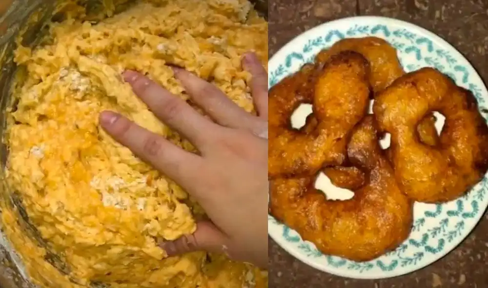 Desliza las imágenes para conocer la sencilla receta para hacer unos deliciosos picarones limeños. Fotocaptura: Pamela Núñez/TIKTok