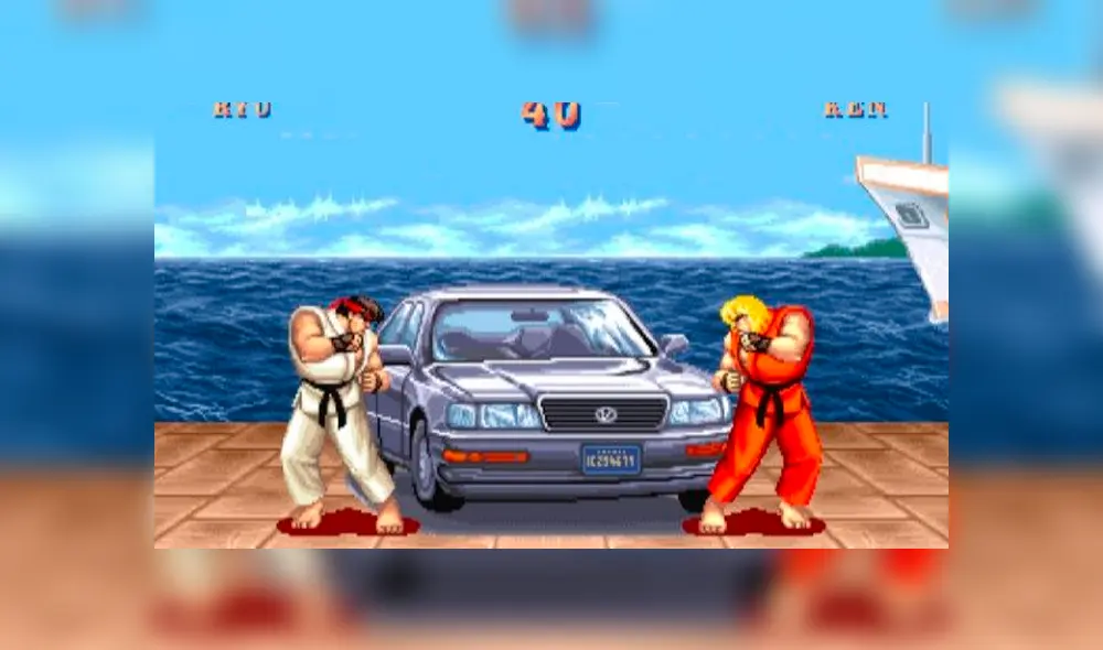 Luego de 3 peleas, debíamos destruir este auto en Street Fighter II. Foto: Captura / YouTube.