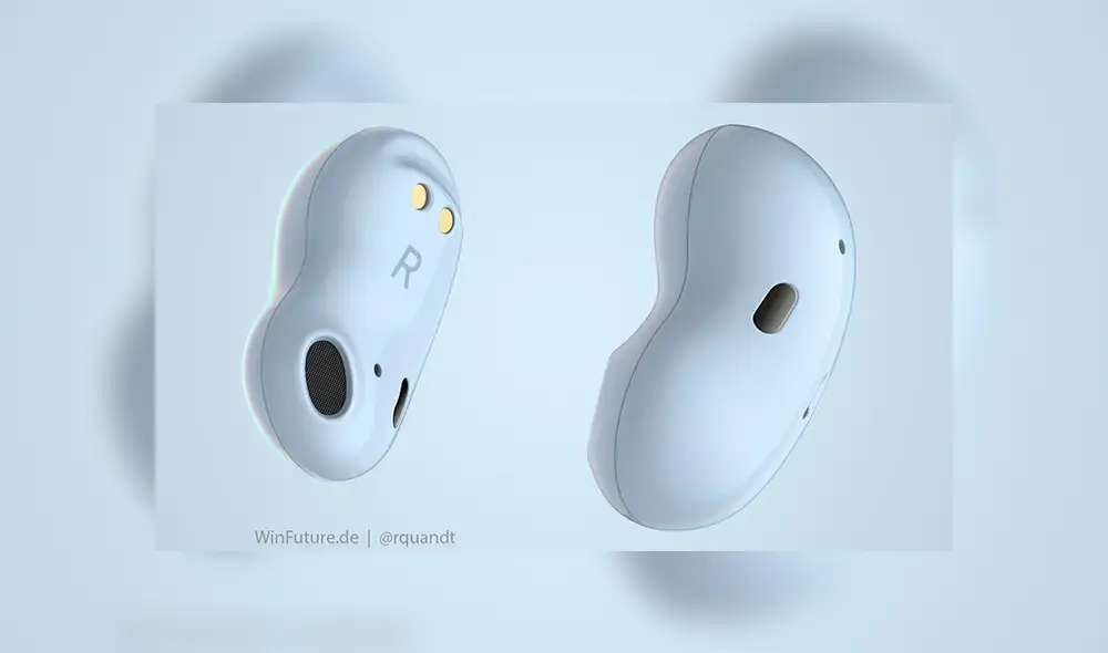 Los próximos Galaxy Buds incluirían varios micrófonos y dos pequeños altavoces. | Foto: WinFuture