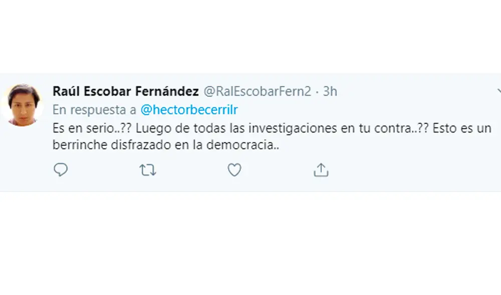 Héctor Becerril convoca a “una marcha por la democracia” y es blanco de burlas