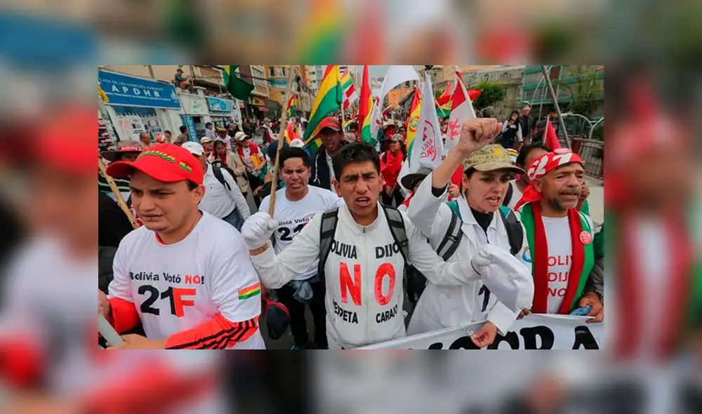 Ciudadanía pretende tomar las calles e impedir que Evo Morales se reelija. Foto: Infobae