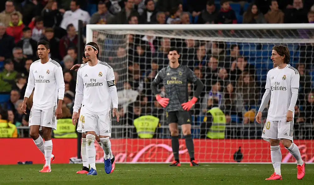 El empate deja a Real Madrid con 53 puntos, solo uno por delante del Barcelona. Foto: AFP.