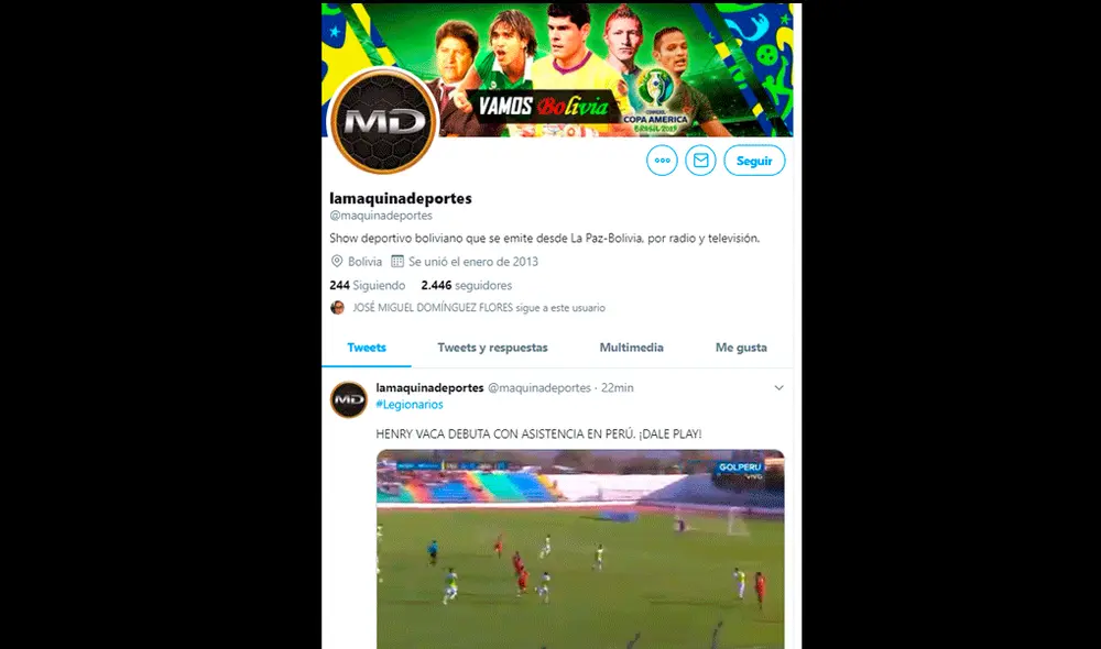 Prensa boliviana rescató la actuación de Henry Vaca en su primer partido con Universitario de Deportes en la Liga 1.
