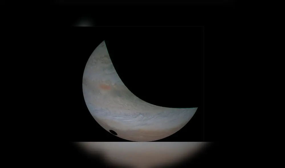 Imagen captada por la sonda Juno. NASA. Imagen captada por la sonda Juno. NASA.