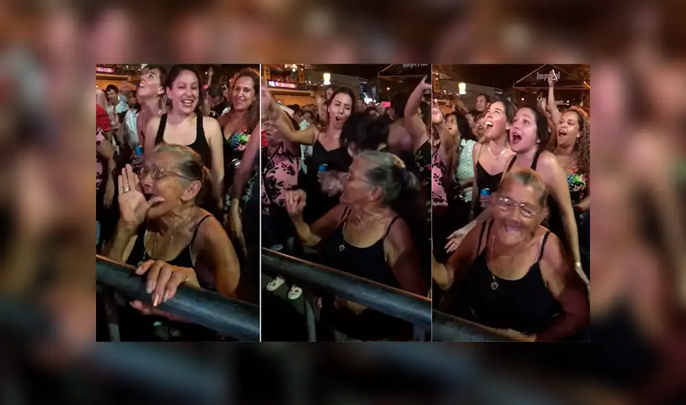 Facebook: Abuela causa furor en las redes al aparecer cantando y bailando en concierto