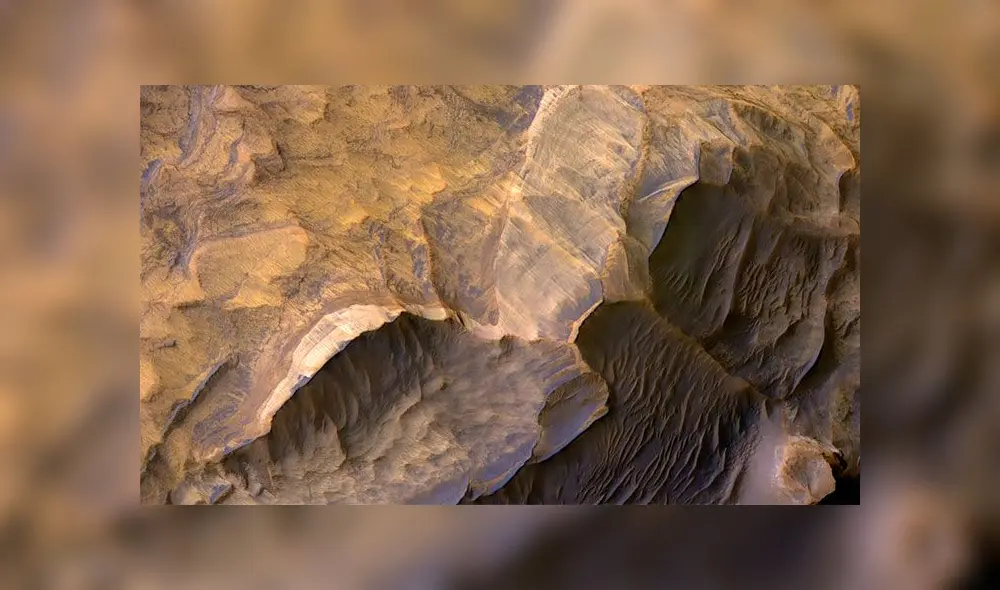 Depósitos de arenisca que revelan el pasado húmedo de Marte. Foto: MRO/NASA. Depósitos de arenisca que revelan el pasado húmedo de Marte. Foto: MRO/NASA.