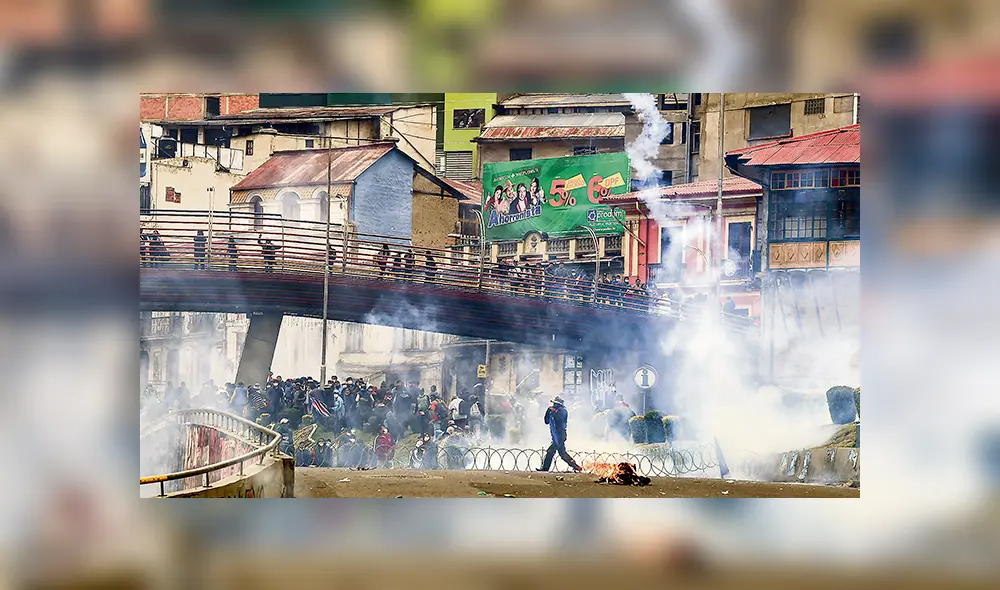 Choques en La Paz en primer día del gobierno