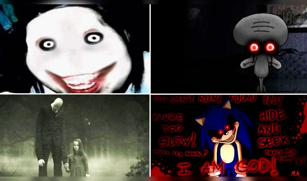 Los mejores y más populares Creepypastas. Créditos: Composición Los mejores y más populares Creepypastas. Créditos: Composición