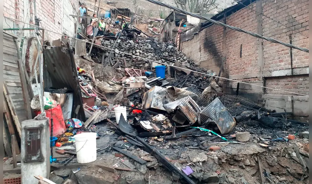 El incendio destruyó la vivienda. (Foto: RTV)