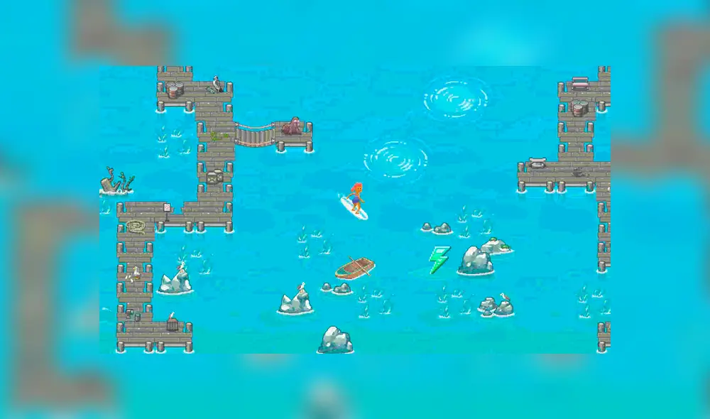Surf está inspirado en el videojuego SkiFree y cuenta con tres modos de juego.