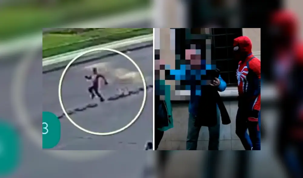 El delincuente le entregó las pertenencias sustraídas a su propietaria, gracias a la labor del héroe. Foto: captura El delincuente le entregó las pertenencias sustraídas a su propietaria, gracias a la labor del héroe. Foto: captura