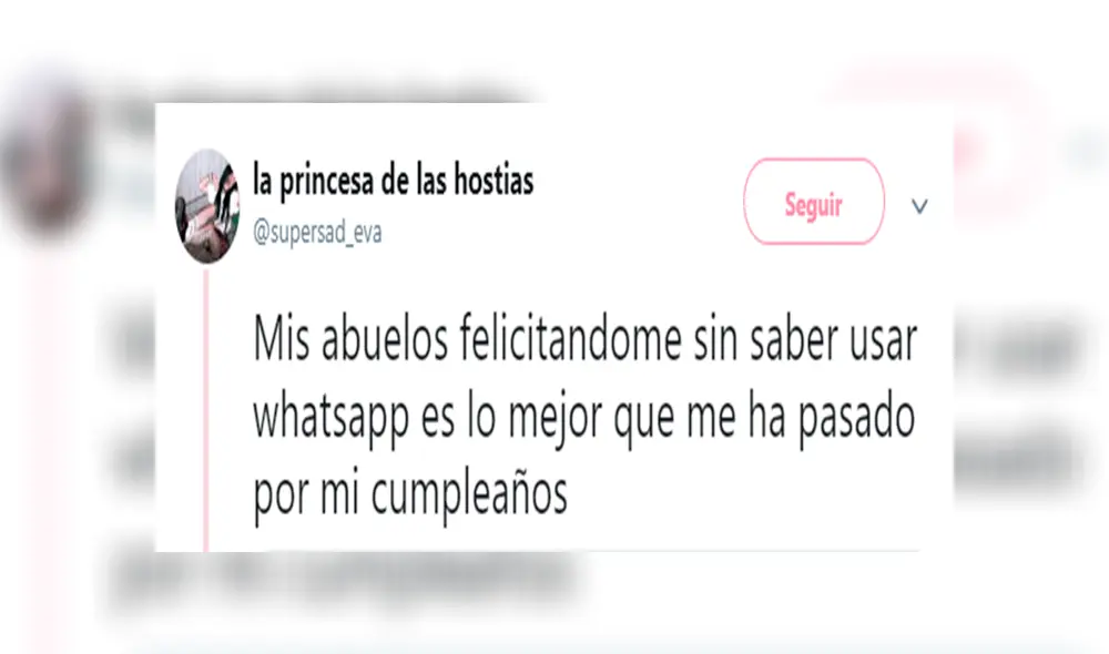 Una chica recibió los saludos de cumpleaños por parte de sus abuelos, quienes le enviaron unos audios de WhatsApp.