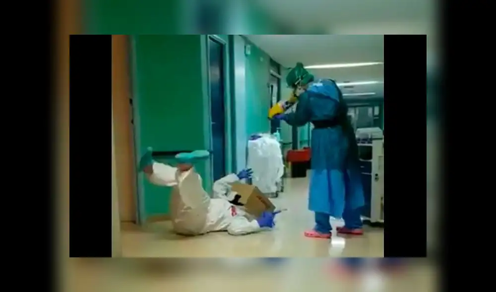 Tradicional baile africano viral es parodiado por médicos españoles. (Foto: Captura) Tradicional baile africano viral es parodiado por médicos españoles. (Foto: Captura)