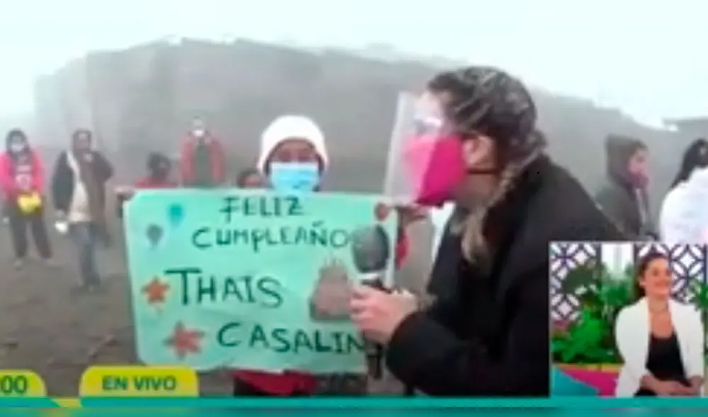 Thais Casalino recibe emotiva sorpresa por su cumpleaños  Foto: captura de Latina