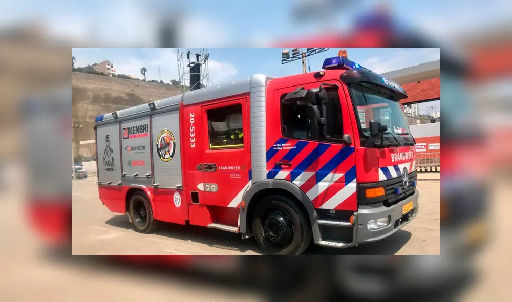 Dakar 2019: equipo holandés dona camión contraincendios para bomberos