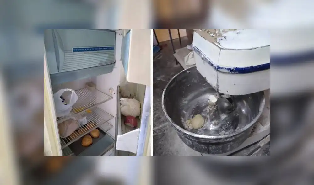 Izquierda: empanadas guardadas en la refrigeradora. Derecha: batidora anithigiénica. Foto: Municipalidad de Surco.