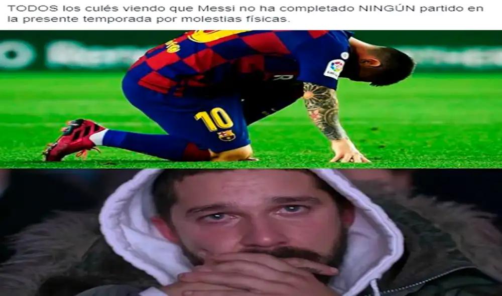 Pese a la victoria del Barcelona sobre el Villarreal por la Liga Santander, los hinchas ‘culés’ son víctimas de los hilarantes memes a raíz de la lesión de Messi. Pese a la victoria del Barcelona sobre el Villarreal por la Liga Santander, los hinchas ‘culés’ son víctimas de los hilarantes memes a raíz de la lesión de Messi.