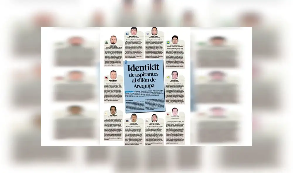 Conozca a los aspirantes al sillón provincial de Arequipa
