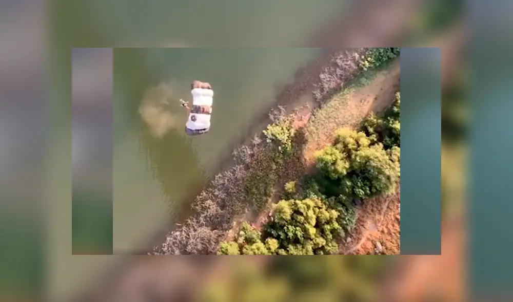 Joven realiza reto extremo en el aire y sucede lo impensado. Joven realiza reto extremo en el aire y sucede lo impensado.
