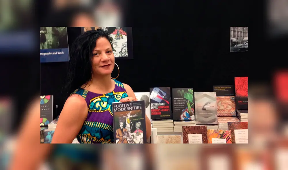 Jessica A. Krug en la presentación de su libro ‘Fugitive Modernitie’ antes de su confesión y que recibió financiación. Foto: Universidad de Duke / Twitter Jessica A. Krug en la presentación de su libro ‘Fugitive Modernitie’ antes de su confesión y que recibió financiación. Foto: Universidad de Duke / Twitter