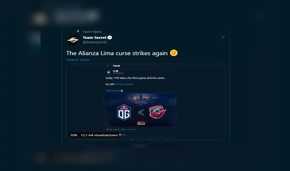 Team Secret hizo un video refiriéndose a su broma. Team Secret hizo un video refiriéndose a su broma.