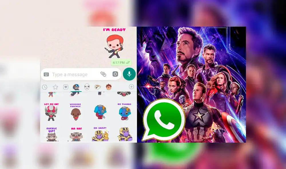 WhatsApp lanza stickers oficiales de ‘Avengers Endgame’ y solo así podrás obtenerlos [FOTOS]