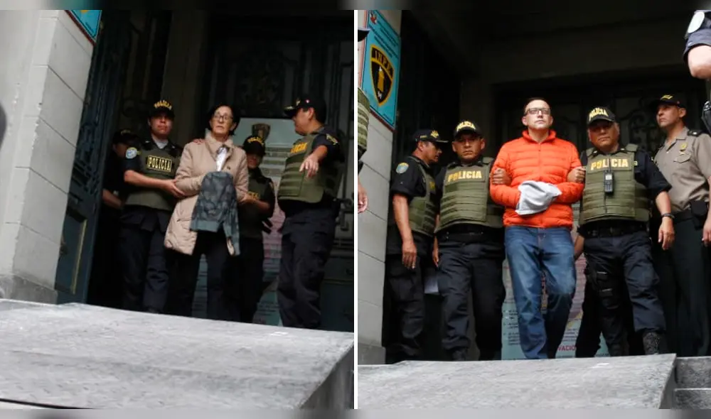 Ana Herz y Pier Figari fueron trasladados hacia sus respectivos penales [VIDEO]