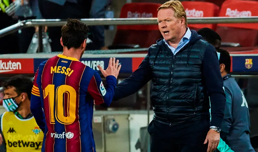 Ronald Koeman expresó su total apoyo a Lionel Messi tras incidente en su regreso a Barcelona. Foto: AFP. Ronald Koeman expresó su total apoyo a Lionel Messi tras incidente en su regreso a Barcelona. Foto: AFP.