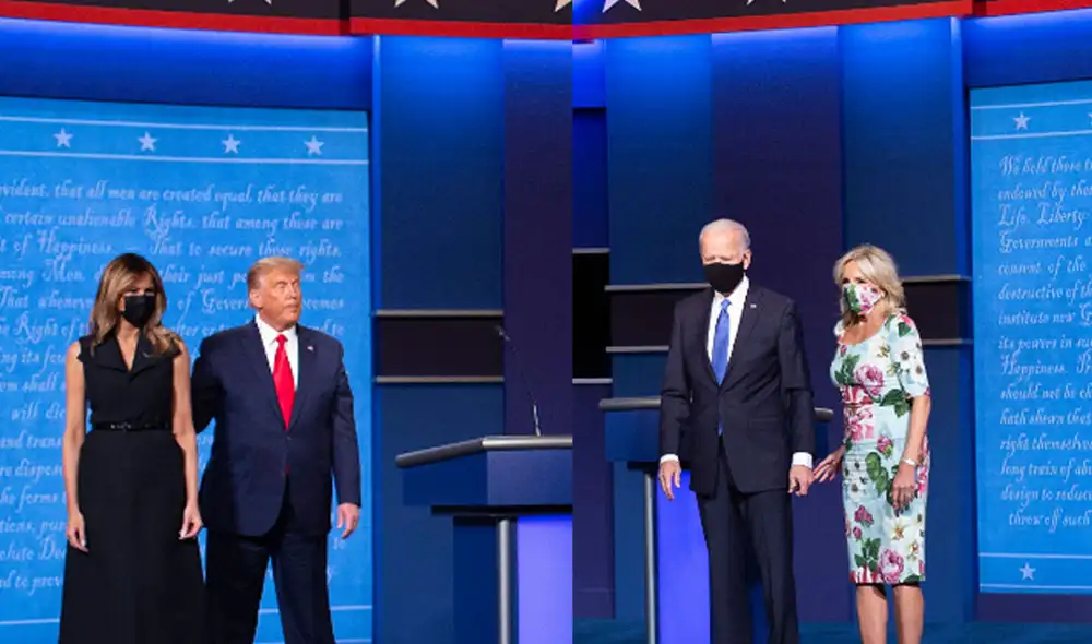 El segundo debate fue suspendido luego de que Donald Trump diera positivo a la COVID-19. Foto: EFE / Composición