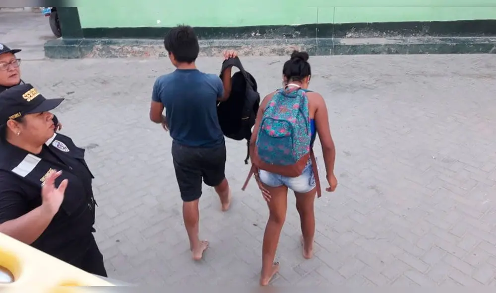 Escolares fueron intervenidos tras denuncia de vecinos.