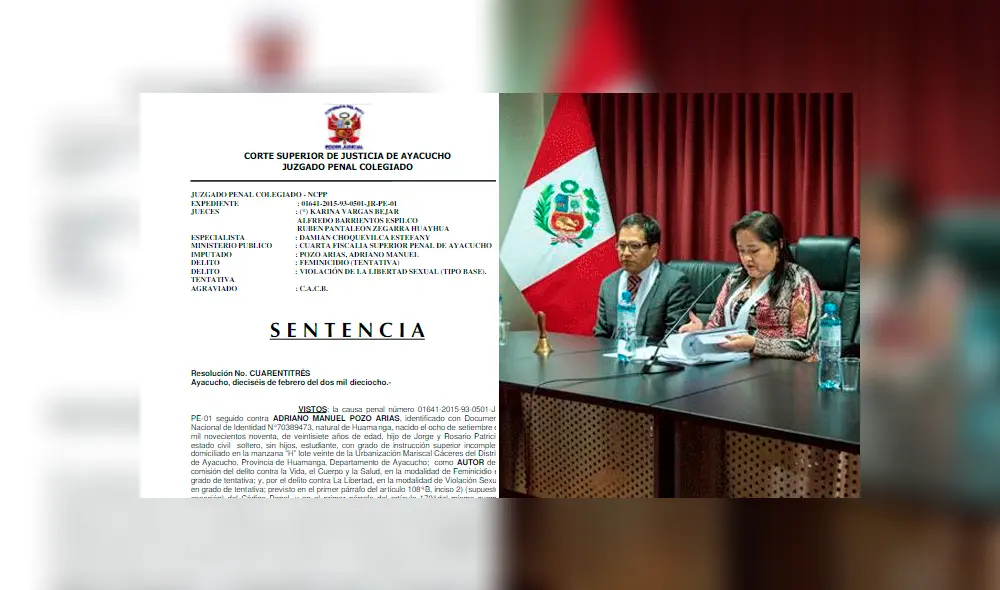 Arlette Contreras: lea la polémica sentencia que absuelve a Adriano Pozo Arlette Contreras: lea la polémica sentencia que absuelve a Adriano Pozo