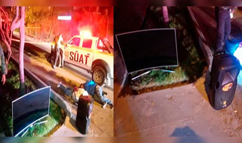 Hampones fueron capturados con los electrodomésticos en la mano. Foto: Difusión.