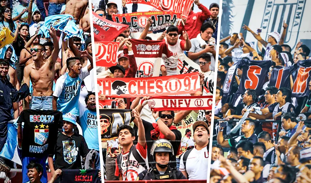 Barras bravas de Sporting Cristal, Universitario y Alianza Lima. (Composición La República)