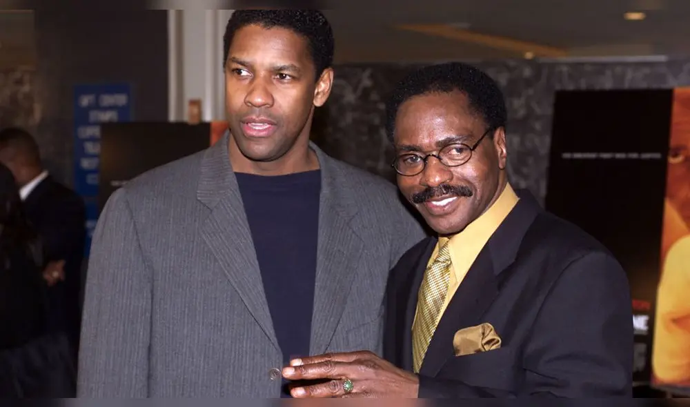 Rubin 'Hurricane' Carter con Denzel Washington, quien lo interpretó en el cine.