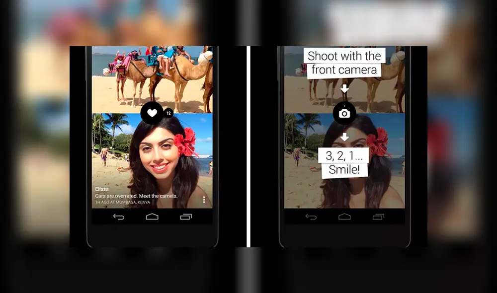 Frontback Camera también permite registrar video con ambas cámaras del smartphone. Foto: Frontback Camera.