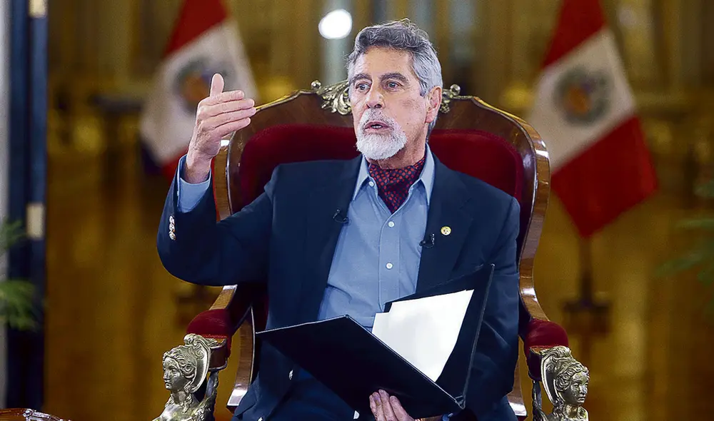 Sagasti brindó su respaldo al ministro del interior. Foto: Sepres