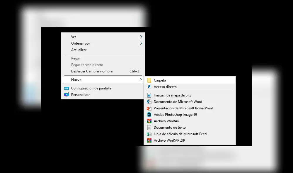 Primero crea una carpeta. Foto: Composición La República.