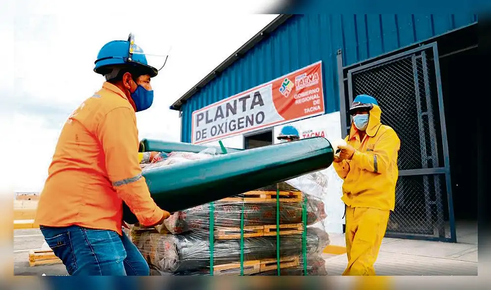 apoyo. Con los balones de oxígeno donados y la producción en planta de Tacna se espera cubrir demanda de pacientes.