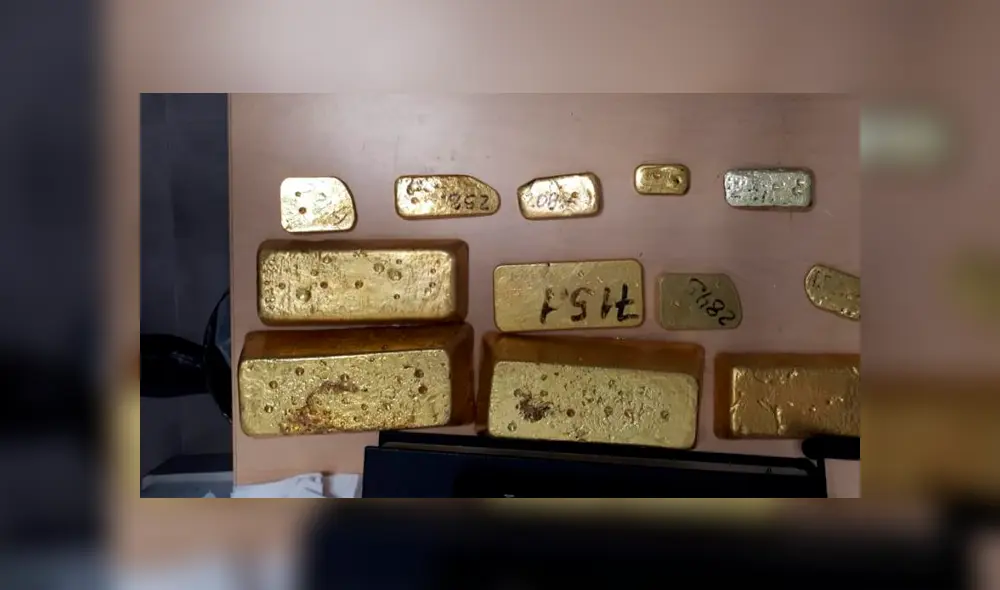 Incautaron 18 barras de oro que iban a ser destinadas a Estados Unidos. Foto: Ministerio Público Incautaron 18 barras de oro que iban a ser destinadas a Estados Unidos. Foto: Ministerio Público
