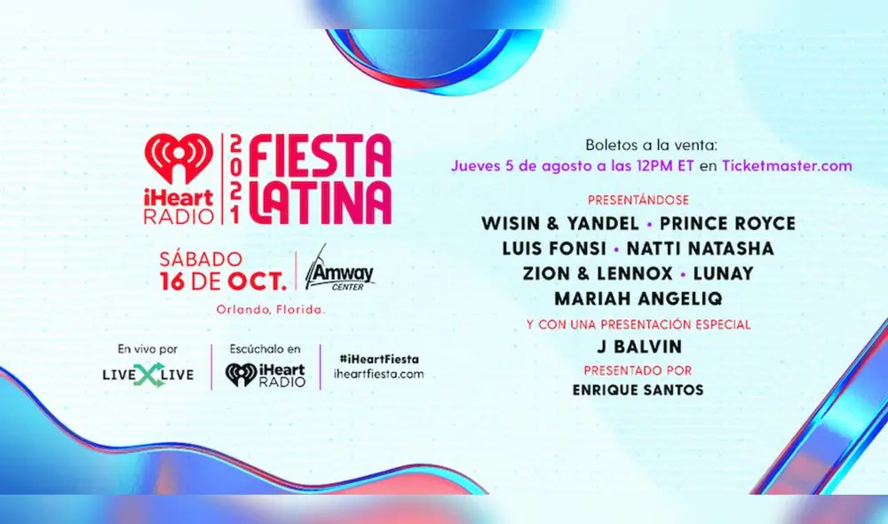 El Festival se llevará a cabo el sábado 16 de octubre. Foto: iheart.com
