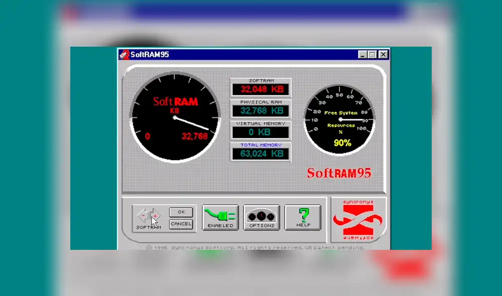 Su versión de Windows 95.