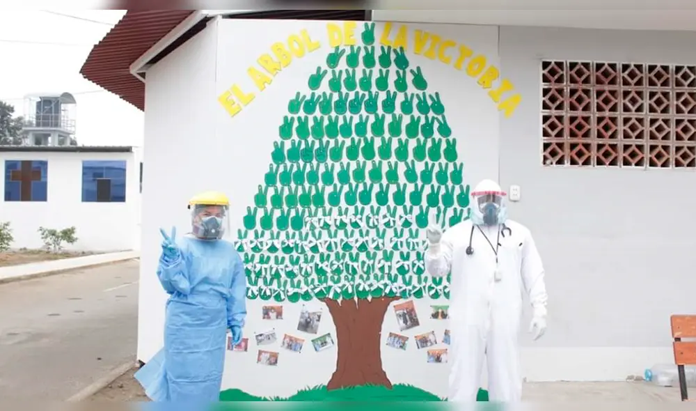 El "árbol de la victoria" en Chimbote.