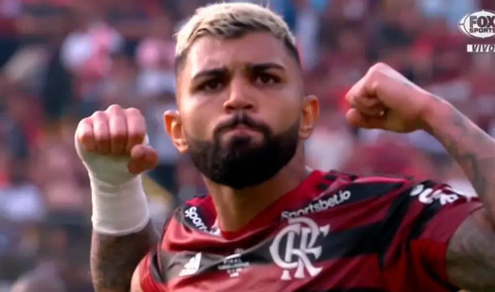 Gabigol le dio la ventaja a Flamengo sobre River Plate en cuatro minutos. | Foto: Fox Sports