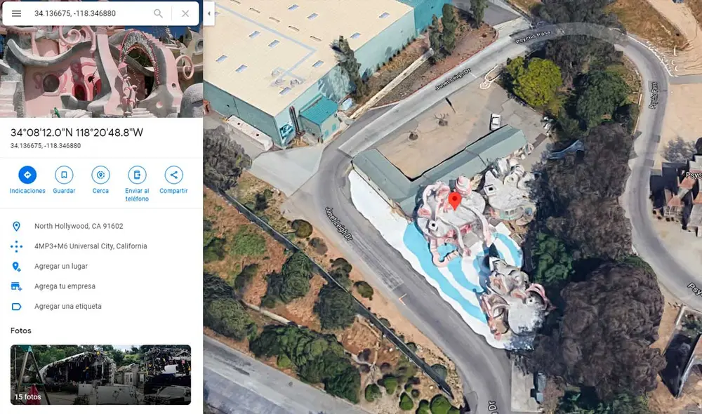 Desliza las imágenes para ver cómo luce la famosa ‘Whoville’ que aparece en la cinta El Grinch Foto: captura de Google Maps