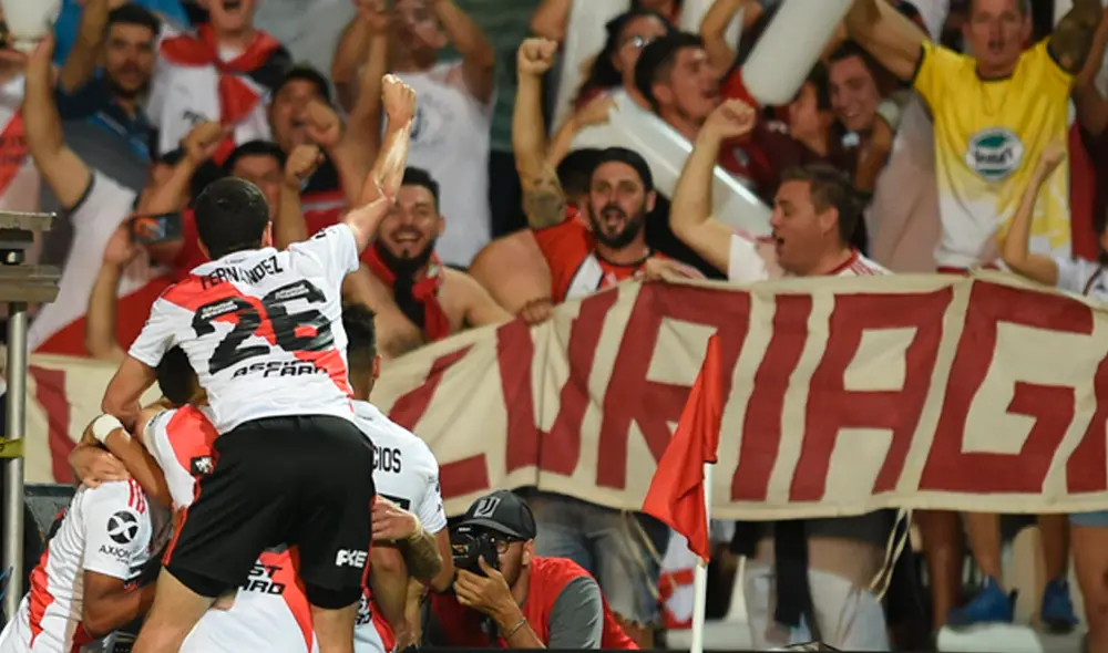 Scocco marcó el primer gol para River Plate. (Créditos: Twitter) Scocco marcó el primer gol para River Plate. (Créditos: Twitter)