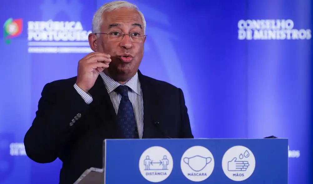 El primer ministro de Portugal, António Costa, comunicó la medida que durará al menos dos semanas. Foto: Efe El primer ministro de Portugal, António Costa, comunicó la medida que durará al menos dos semanas. Foto: Efe