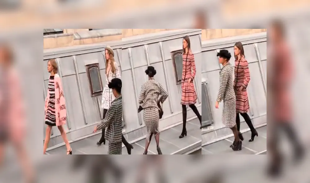 Video es viral en Facebook. La mujer comenzó a desfilar entre las bellas modelos de ‘Coco Chanel’, sin imaginar que una de ellas se enojaría y la sacaría del escenario. Foto: Captura. Video es viral en Facebook. La mujer comenzó a desfilar entre las bellas modelos de ‘Coco Chanel’, sin imaginar que una de ellas se enojaría y la sacaría del escenario. Foto: Captura.