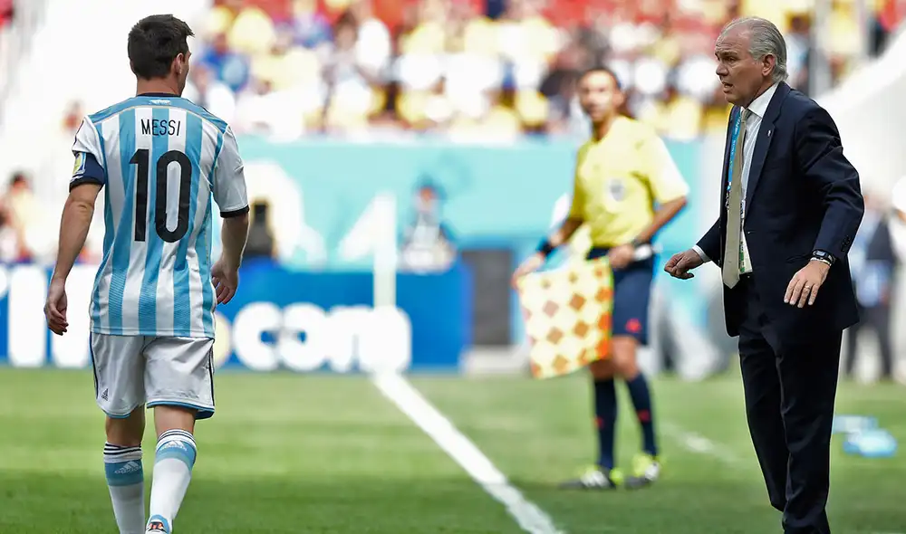Lionel Messi salió subcampeón del mundo con Alejandro Sabella en el Mundial Brasil 2014. Foto: AFP Lionel Messi salió subcampeón del mundo con Alejandro Sabella en el Mundial Brasil 2014. Foto: AFP
