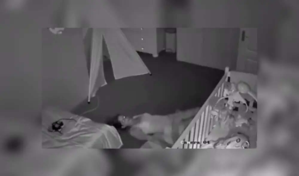 Video es viral en YouTube. El hombre no podía creer lo que había sucedido en el cuarto de su bebé en plena madrugada. Foto: Captura.